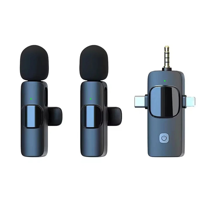 K15 3 in 1 Wireless Lavalier Microphone with Noise Reduction USB-C Microphone for Smartphone Computer Camera - 1