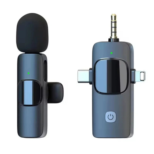 K15 2 in 1 Wireless Lavalier Microphone with Noise Reduction USB-C Microphone for Smartphone Computer Camera - 1