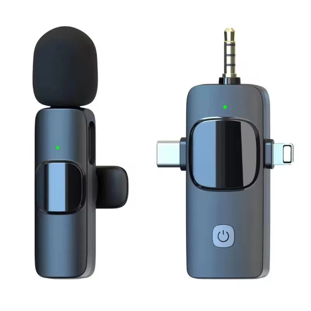 K15 2 in 1 Wireless Lavalier Microphone with Noise Reduction USB-C Microphone for Smartphone Computer Camera - 1