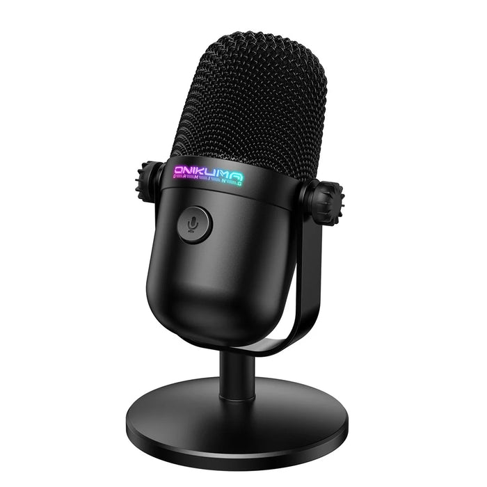 ONIKUMA M830 RGB Light Wired Condenser Microphone Noise Reduction Recording Gaming Desktop Mic - 1
