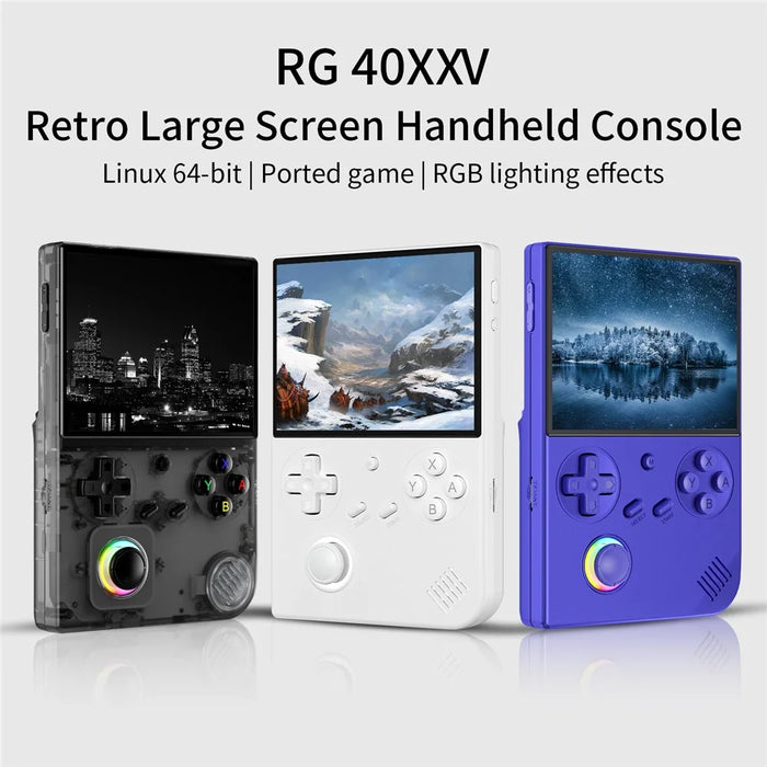 ANBERNIC RG40XXV 4.0-inch IPS Screen WiFi + Bluetooth-compatible 64GB Retro Video Game Console, with 256G TF Card - Transparent Black - 2
