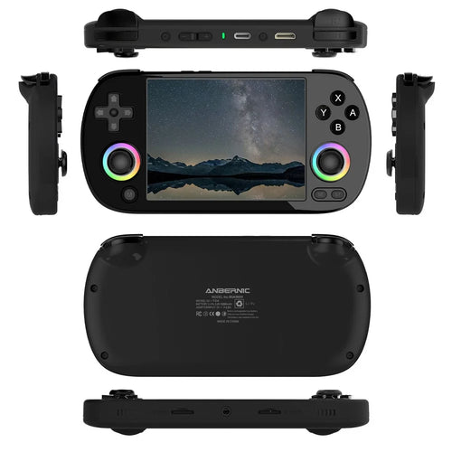 ANBERNIC RG40XXH 4.0 Inch IPS Screen 64G Bluetooth + WiFi Handheld Video Game Console, with 256G TF Card - Black - 1