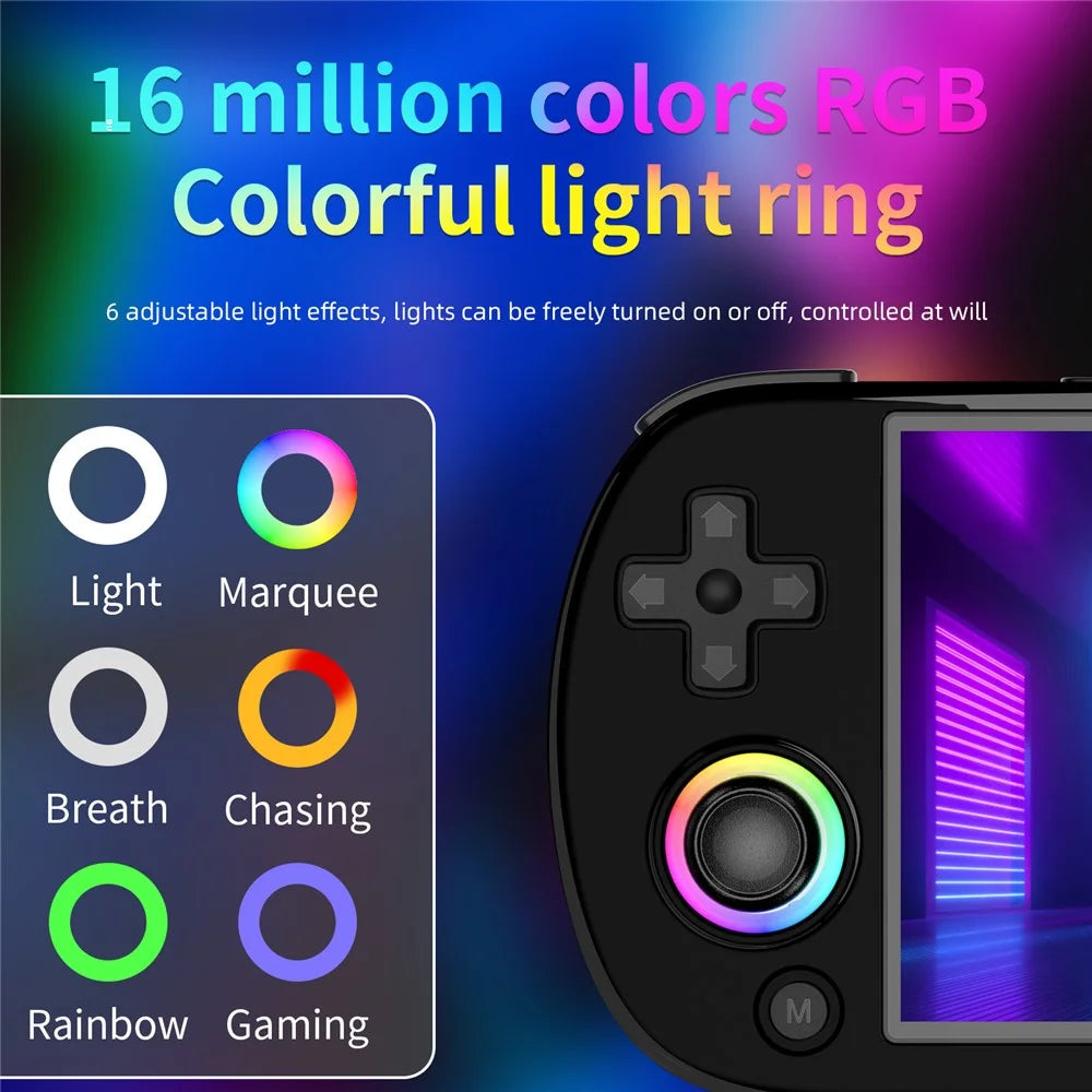 ANBERNIC RG40XXH 4.0 Inch IPS Screen 64G Bluetooth + WiFi Handheld Video Game Console, with 256G TF Card - Black - 7
