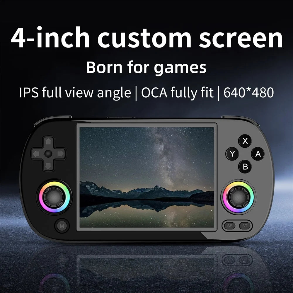 ANBERNIC RG40XXH 4.0 Inch IPS Screen 64G Bluetooth + WiFi Handheld Video Game Console, without TF Card - Black - 2