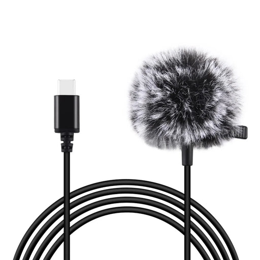 PULUZ PU425 1.5m Lavalier Microphone USB-C Lapel Clip-On Omni Condenser Mic for Video Recording - 1