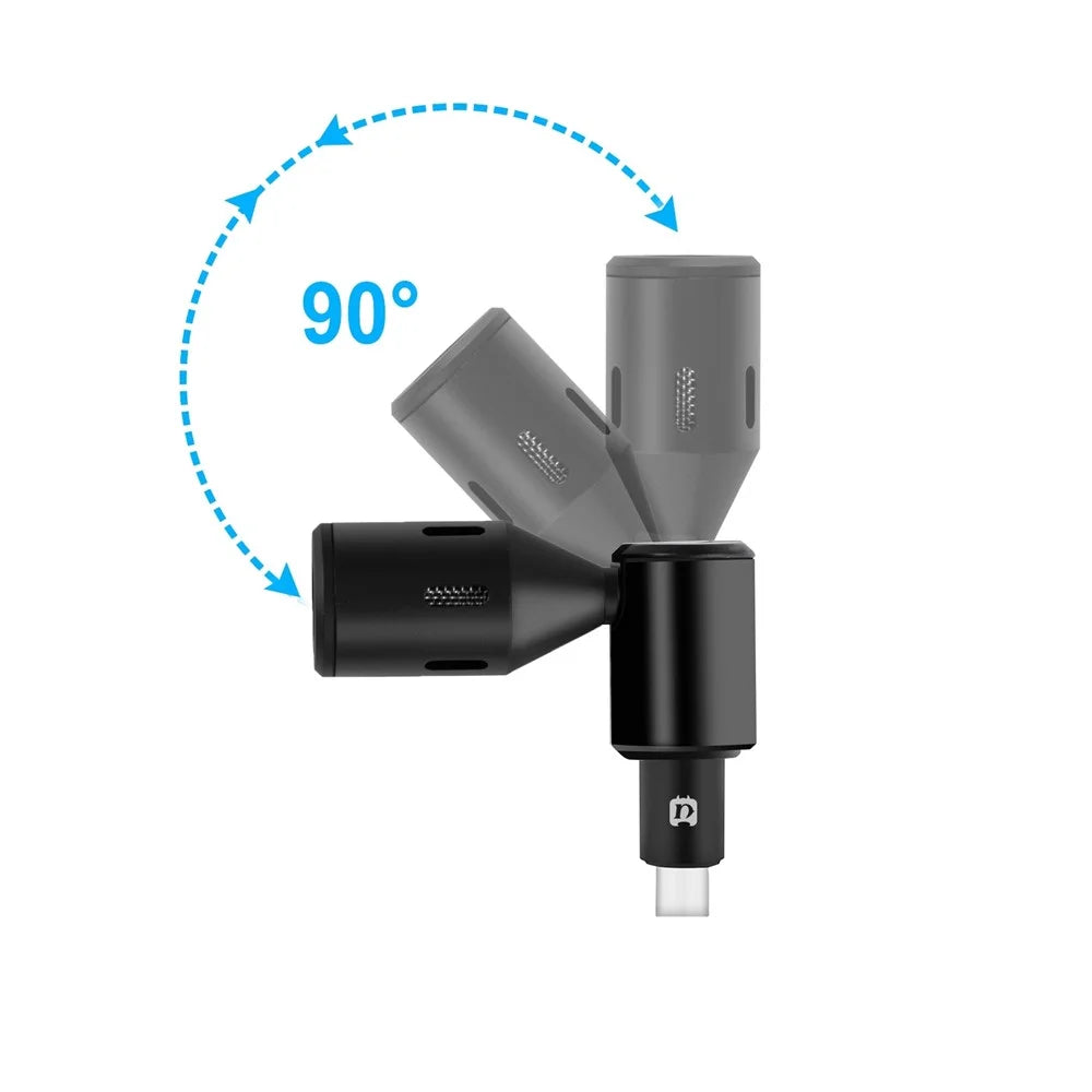 PULUZ PU616B Type-C Wireless Lavalier Microphone Clip-On Omni Lapel Mic for Android Phone Interview  /  Live Stream - 3