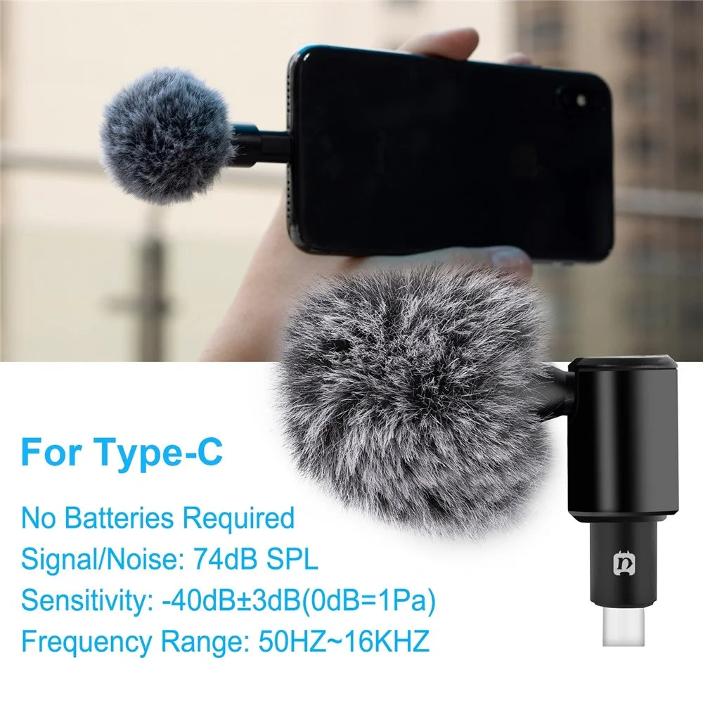 PULUZ PU616B Type-C Wireless Lavalier Microphone Clip-On Omni Lapel Mic for Android Phone Interview  /  Live Stream - 6