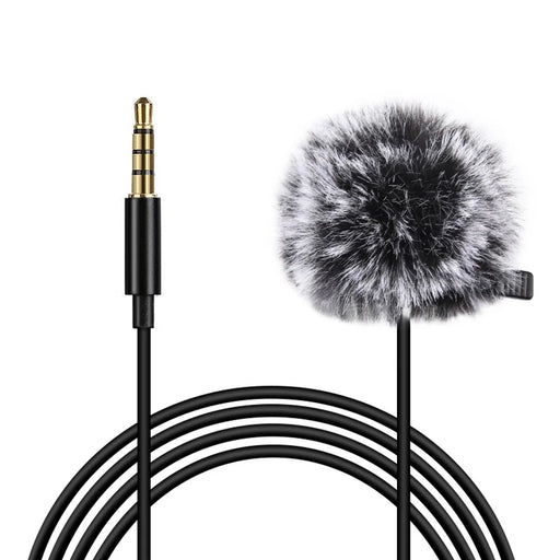 PULUZ PU424 1.5m 3.5mm Lavalier Microphone Clip-On Omnidirectional Condenser Mic for Phone K Song, Recording - 1