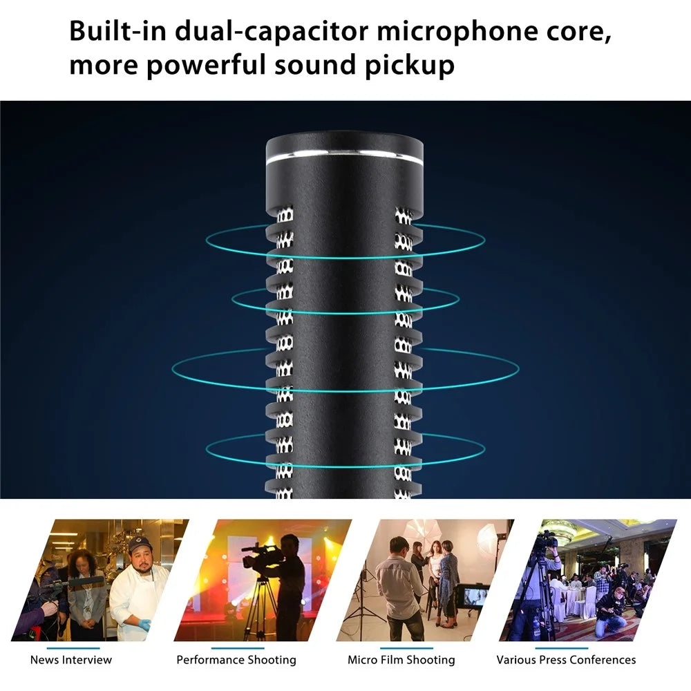PULUZ PU3012 Professional Interview Microphone for DSLR Camera DV Recording Mic - 3
