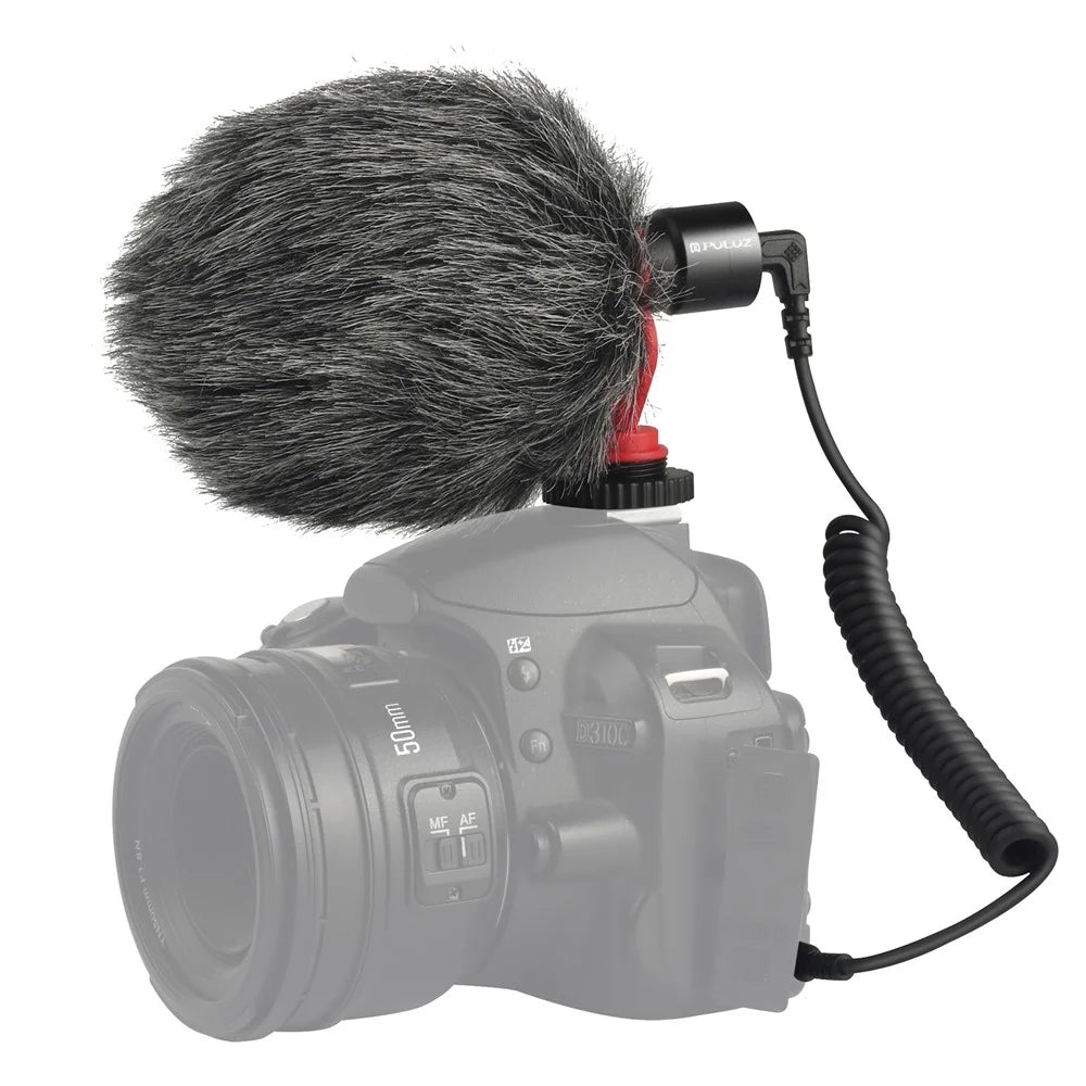 PULUZ PU3044 Professional Interview Microphone with Shock Mount for DSLR Camera / Smartphone / Tablet - 1