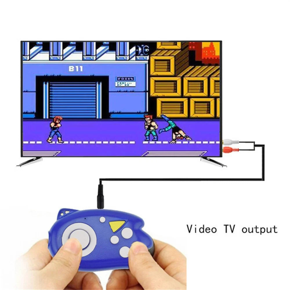 DATA FROG Portable 8-Bit Retro TV Game Console Built-In 89 Games Mini Controller - Black - 3