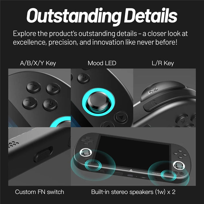 TRIMUI SMART PRO Handheld Game Console 4.96-inch IPS Screen Retro Video Game Controller (English Version), with 256G TF Card - Black - 5