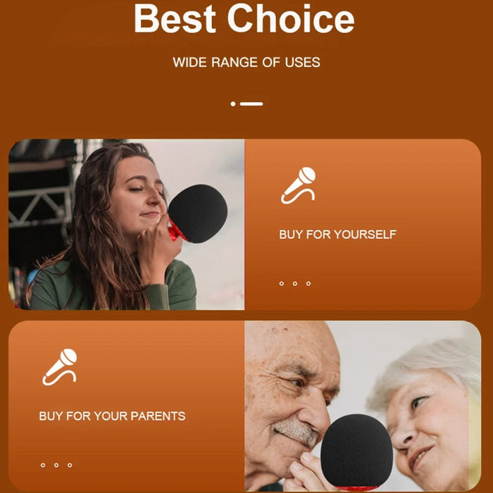 K2 Wireless Bluetooth-compatible Microphone Speaker Mushroom Head Singing Mic, English Version - Red - 7