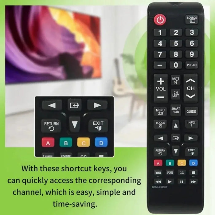 BN59-01199F Remote Control For Samsung TV Battery Operated Universal TV Remote Replacement - 4