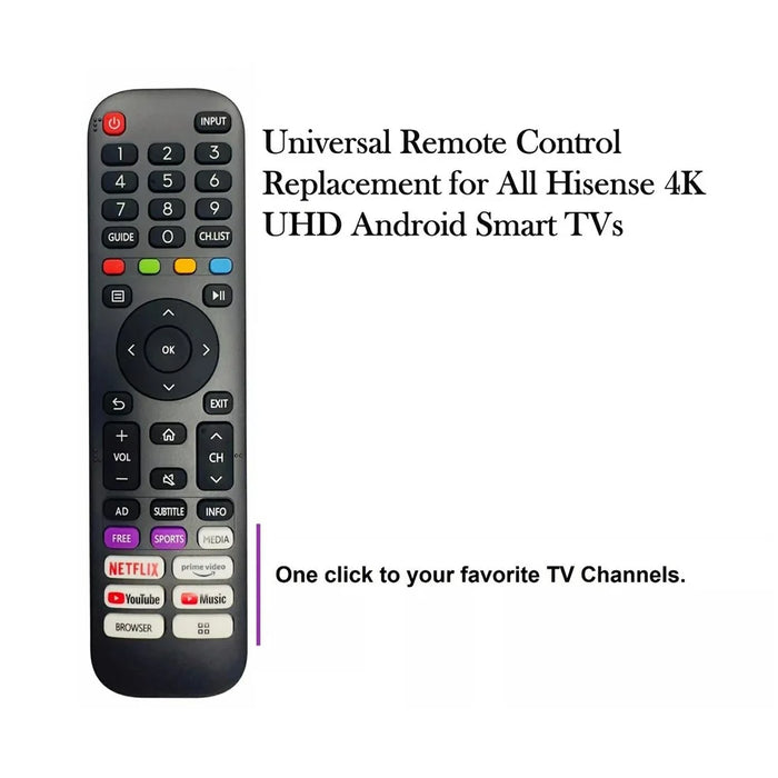 EN2AE30H Universal Remote Control Replacement For Hisense 4K UHD Android Smart Tvs - 2