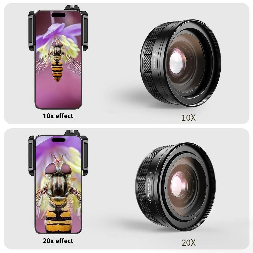 APEXEL APL-ZM100 F1.05 Large Aperture 10 - 20X Magnification Universal Macro Lens for Smartphones - 7