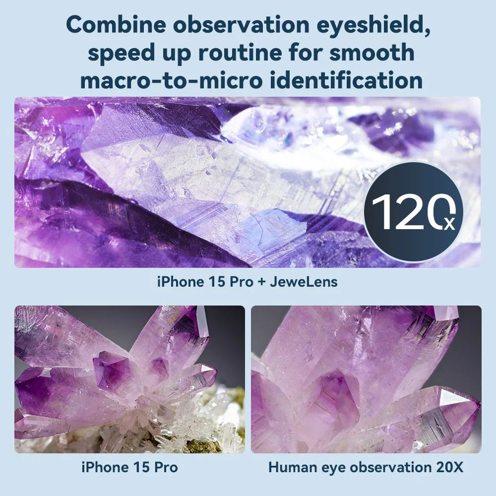 APEXEL APL-MS120 Portable Clip On 120X Phone Microscope Magnifier LED Illumination with Adjustable Brightness - 6