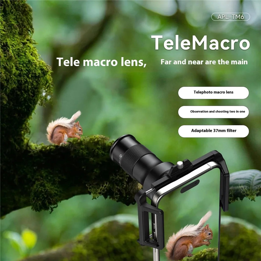 APEXEL APL-TM6 2 In 1 Telephoto Macro Lens Observation 6X Telescope Lens for Smartphones - 3
