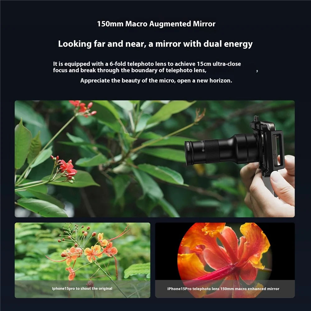 APEXEL APL-TM6 2 In 1 Telephoto Macro Lens Observation 6X Telescope Lens for Smartphones - 4