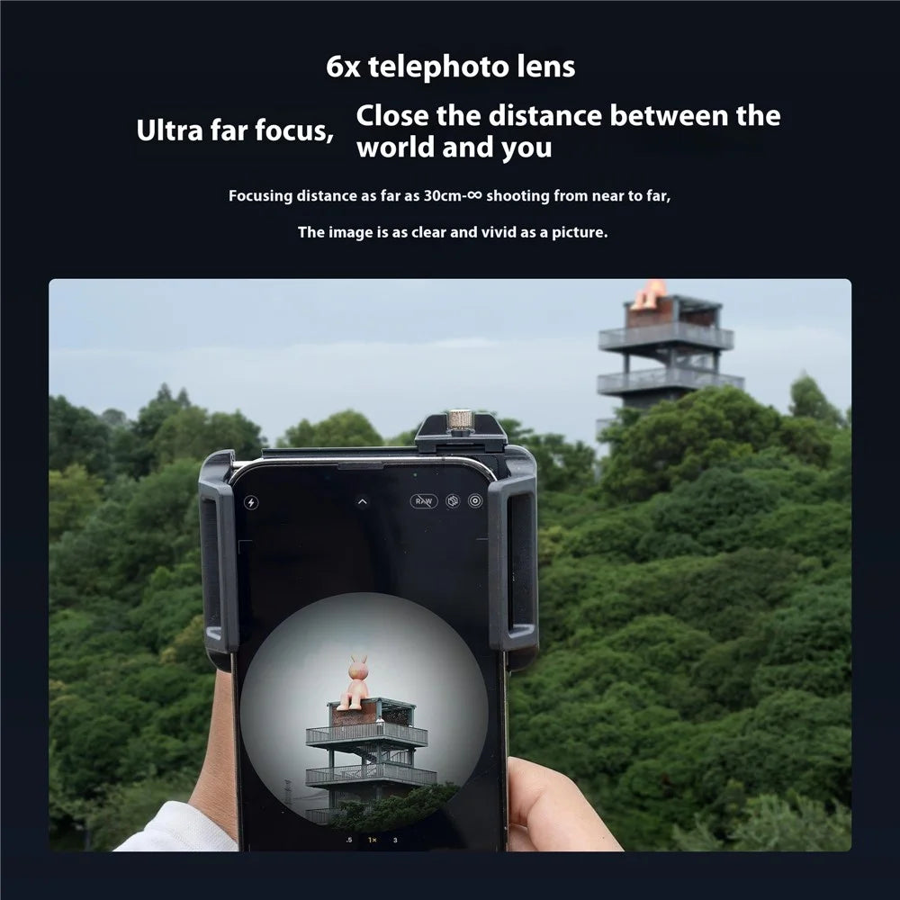 APEXEL APL-TM6 2 In 1 Telephoto Macro Lens Observation 6X Telescope Lens for Smartphones - 5