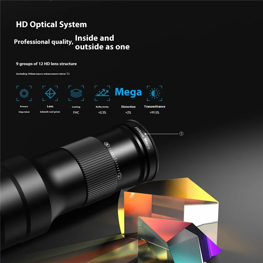 APEXEL APL-TM6 2 In 1 Telephoto Macro Lens Observation 6X Telescope Lens for Smartphones - 6