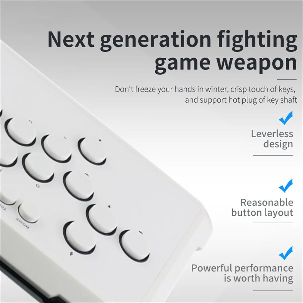 A50 Hitbox Controller Fighting Game Keyboard Button Rim Leverless Joystick for PC / PS4 / PS5 / Steam - 3