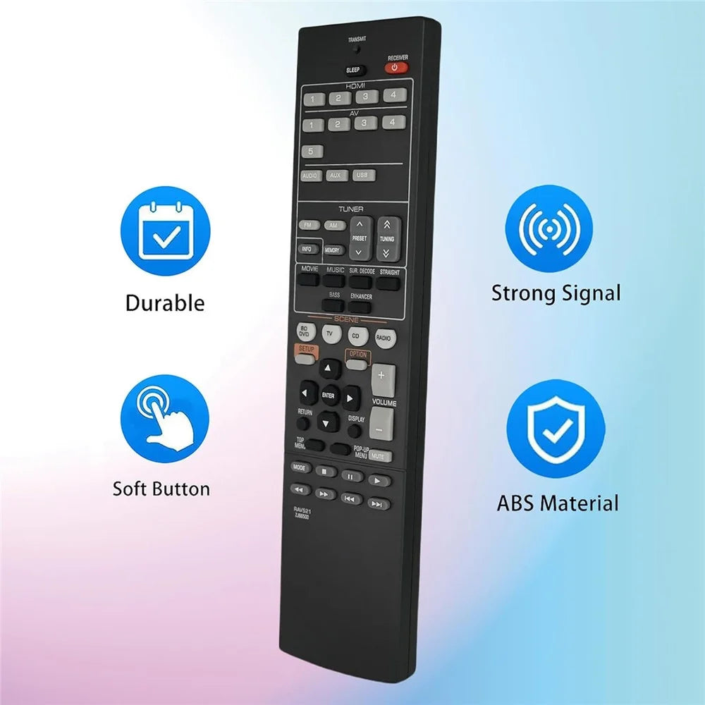 RAV521 For Yamaha Audio / Video Receiver Remote Control Replacement Battery Operated Controller - 2