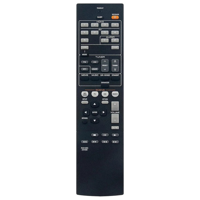 RAV463 For Yamaha Audio / Video Receiver Remote Control Replacement Battery Operated Controller - 4