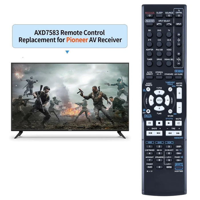 AXD7583 For Pioneer AV Receiver Stereo System Remote Control Ergonomic Replacement Controller - 3