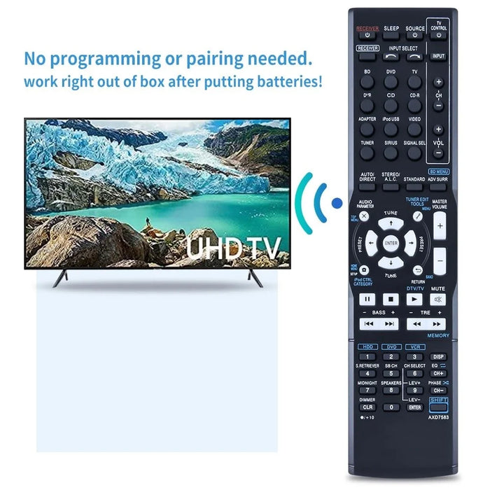 AXD7583 For Pioneer AV Receiver Stereo System Remote Control Ergonomic Replacement Controller - 4
