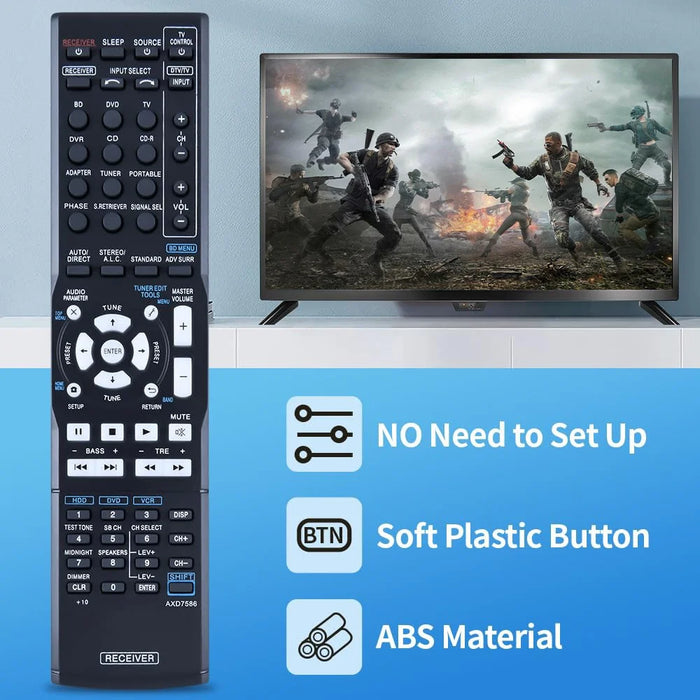 AXD7586 For Pioneer AV Receiver Stereo System Remote Control Ergonomic Replacement Controller - 2