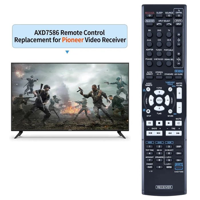 AXD7586 For Pioneer AV Receiver Stereo System Remote Control Ergonomic Replacement Controller - 3
