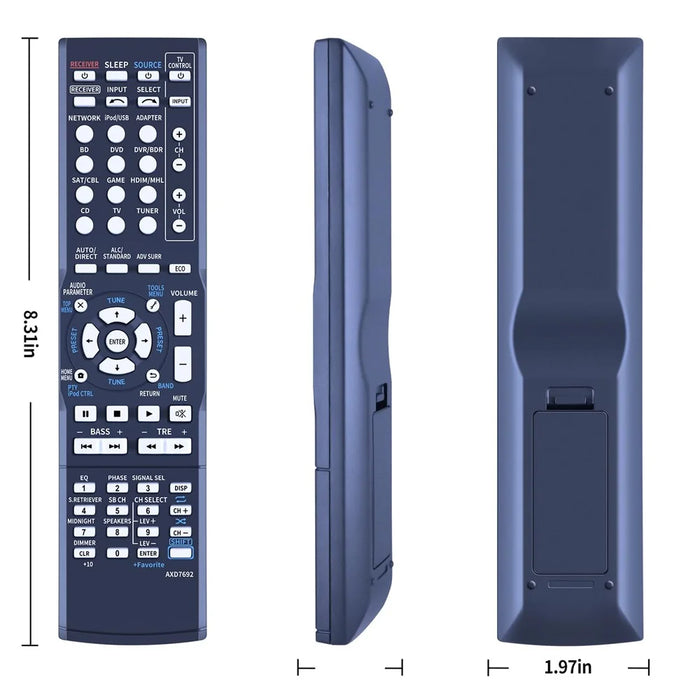 AXD7692 For Pioneer AV Receiver Stereo System Remote Control Ergonomic Replacement Controller - 4