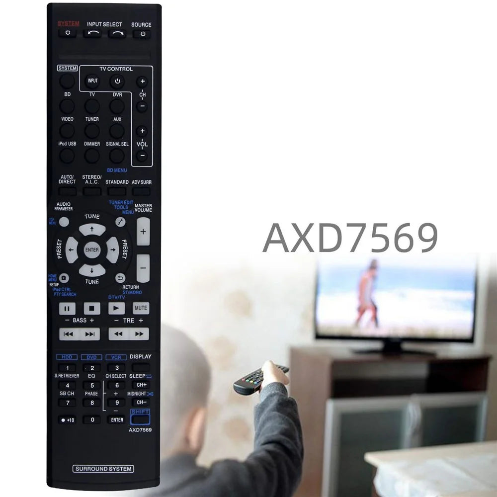 AXD7569 For Pioneer AV Receiver Stereo System Remote Control Ergonomic Replacement Controller - 5