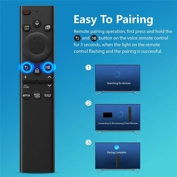 BN59-01357A For Samsung TV Remote Control Solar Powered Handheld Controller with Voice Function - 4