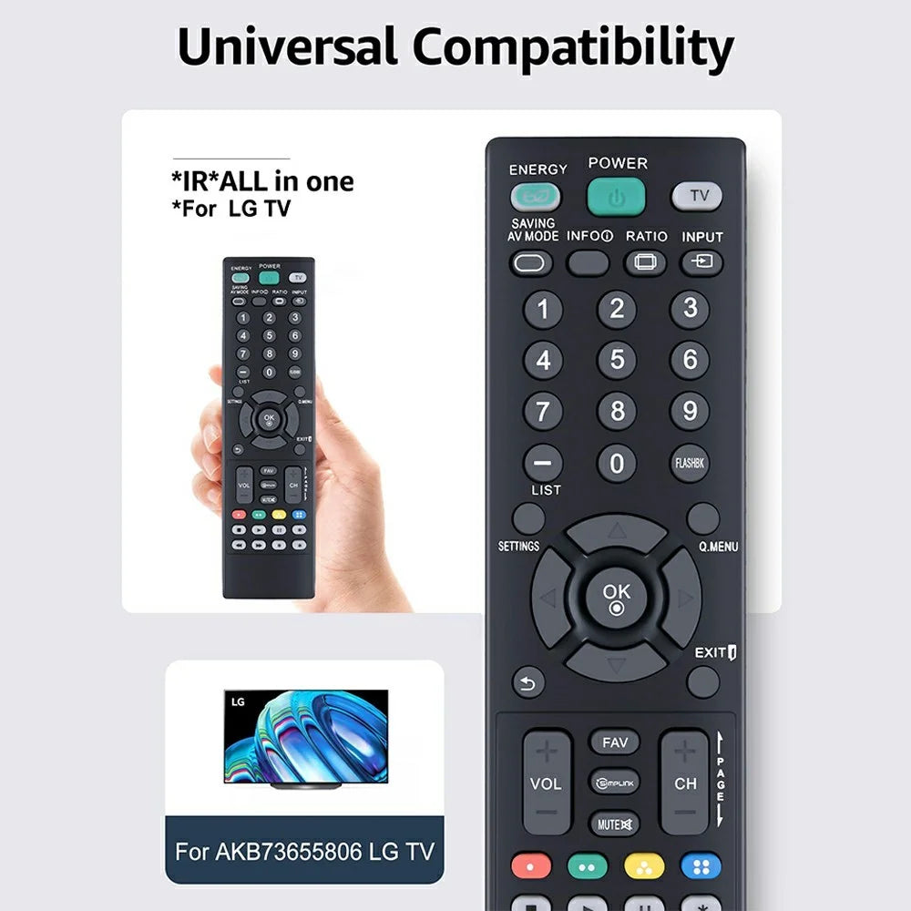 AKB73655806 For LG TV Remote Control Replacement Battery Operated Ergonomic Wireless Controller - 4