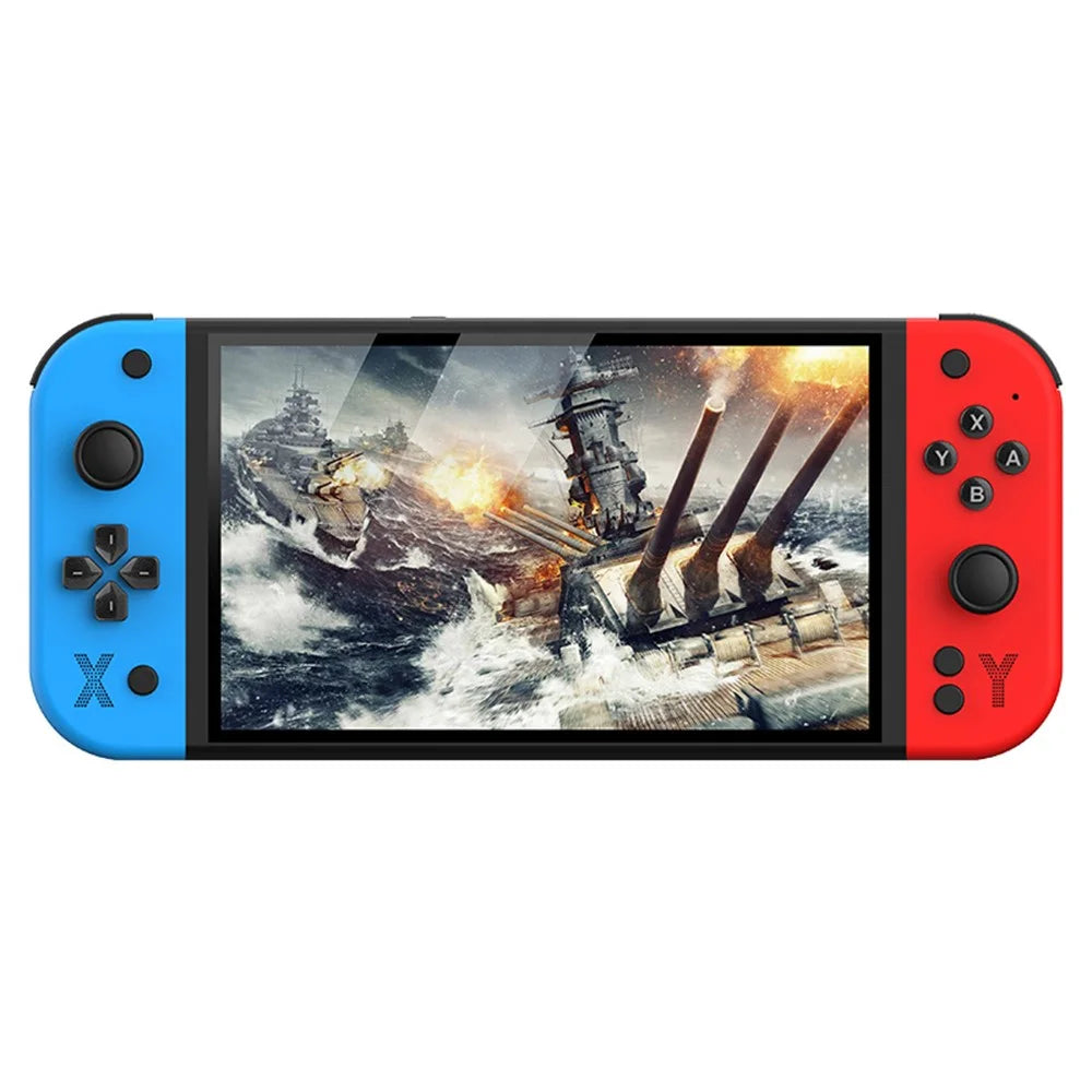 G90 7 Inch IPS HD Screen Handheld Game Console Multi-System Emulator Arcade Gaming Controller - Red+Blue - 1