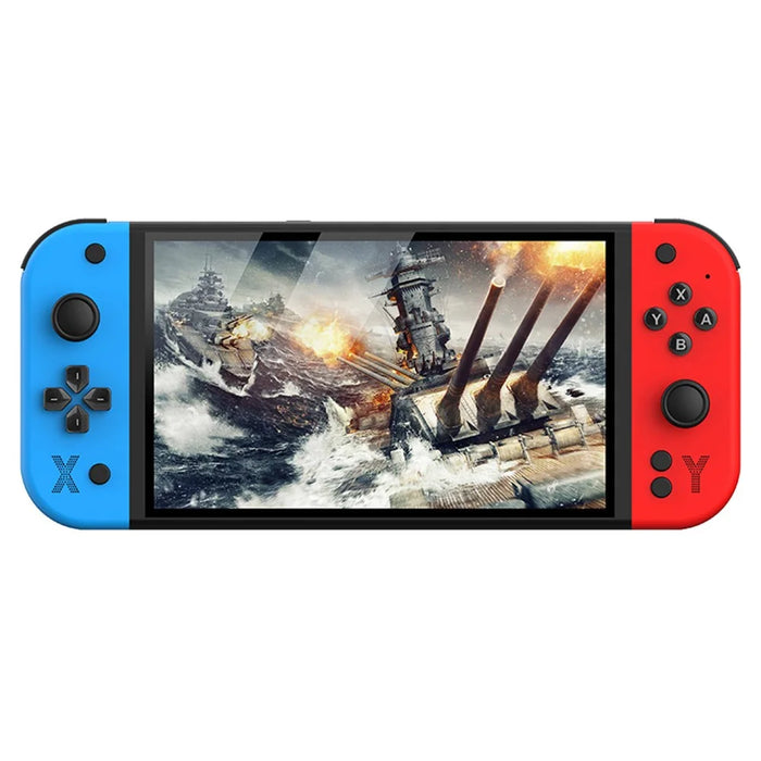 G90 7 Inch IPS HD Screen Handheld Game Console Multi-System Emulator Arcade Gaming Controller - Red+Blue - 1