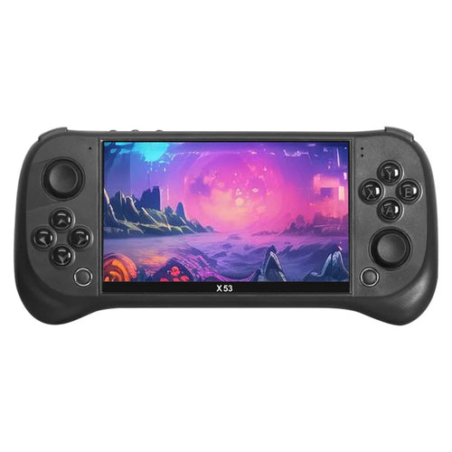 X53 5.1 Inch IPS HD Screen Handheld Game Console Retro Arcad Gaming Controller Support TV Output - Black - 1