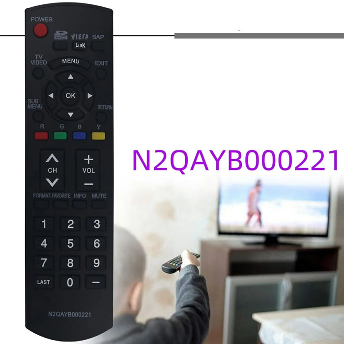 N2QAYB000221 For Panasonic TV Remote Control Replacement 1-10m Range Wireless Controller - 5