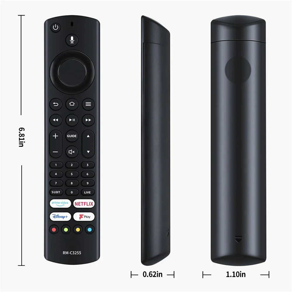 RM-C3255 For JVC TV Remote Control Voice Activated Replacement Ergonomic Television Controller - 6