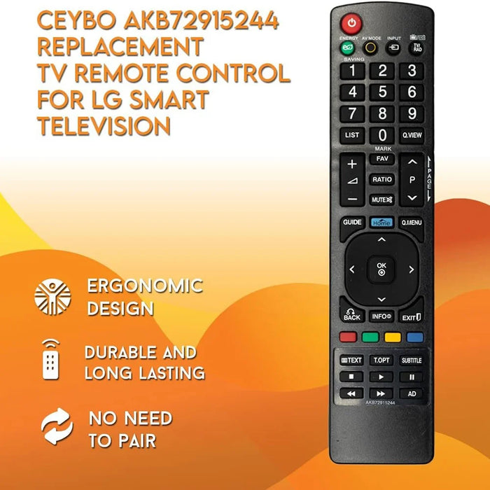 AKB72915244 For LG TV Remote Control Replacement 1-10m Range Wireless Controller - 2