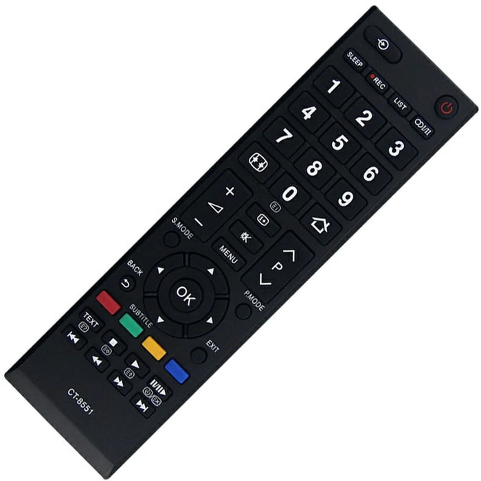 CT-8551 For Toshiba TV Ergonomic Remote Control Universal Replacement Controller - 3