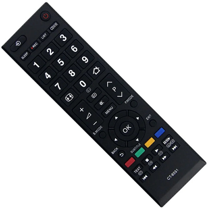 CT-8551 For Toshiba TV Ergonomic Remote Control Universal Replacement Controller - 4
