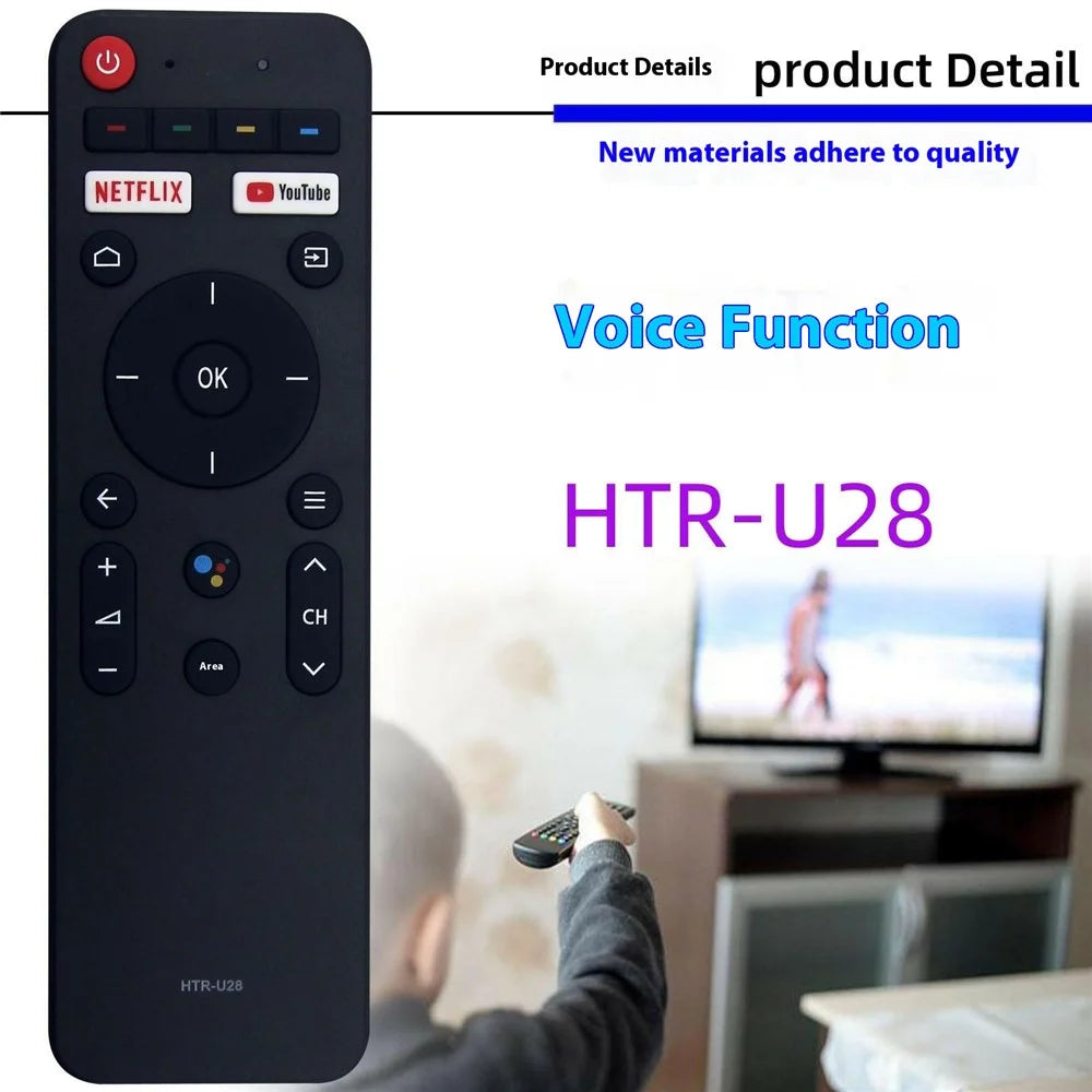 HTR-U28 For Haier TV Voice Control Replacement Remote Ergonomic Handheld Remote Control - 2