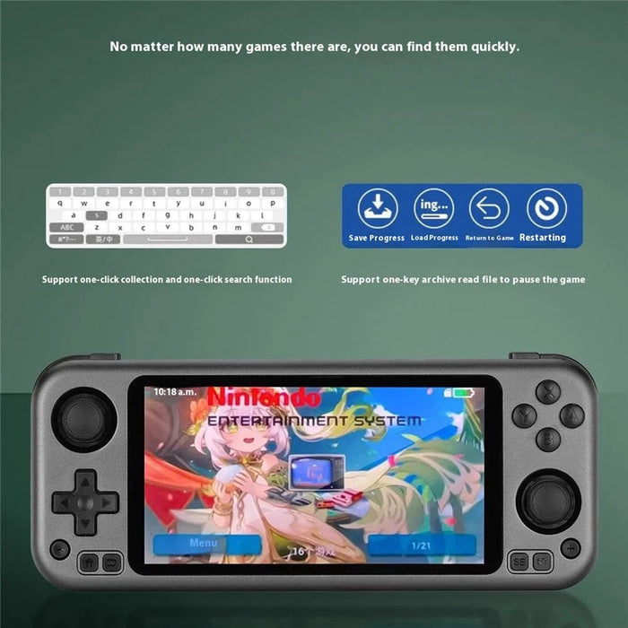 R50PRO 5.0 Inch HD Screen Retro Game Console Android System Handheld Gamepad with 64G TF Card - Titanium Grey - 5