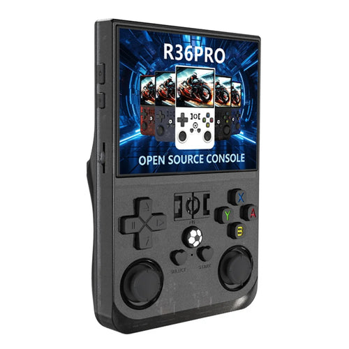 R36 PRO 128G Retro 3.5 Inch Screen Handheld Gaming Console Portable Arcade Game Machine - Transparent Black - 1