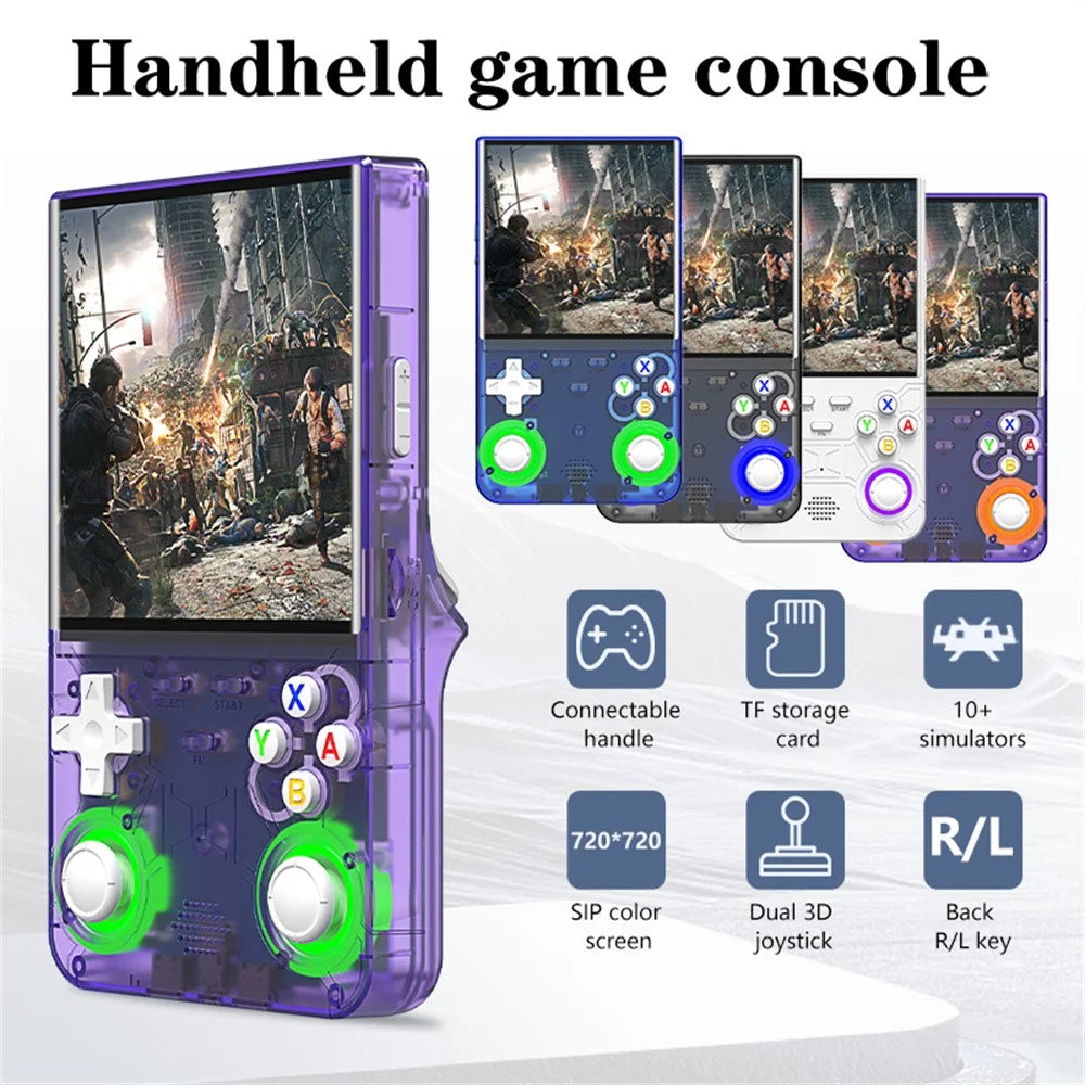 R36 Ultra 64GB Retro 5.1 Inch HD Screen Handheld Gaming Console Multi Emulator Portable Game Machine - Purple - 7