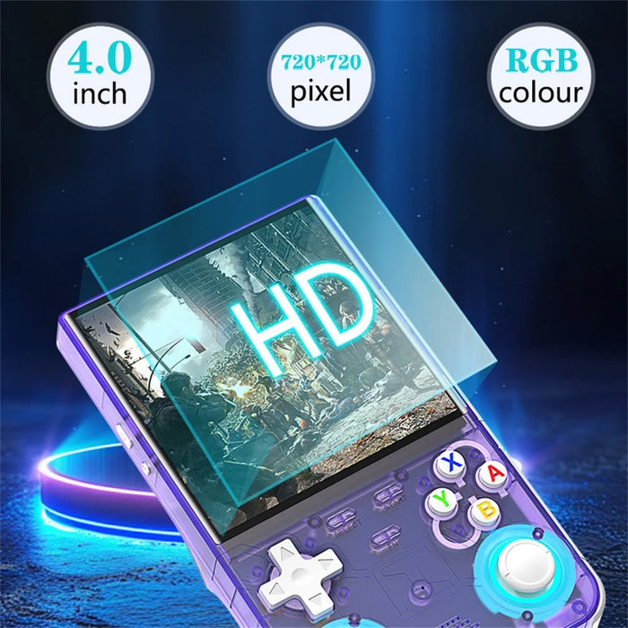 R36 Ultra 128GB Retro 5.1 Inch HD Screen Handheld Gaming Console Multi Emulator Portable Game Machine - Purple - 2