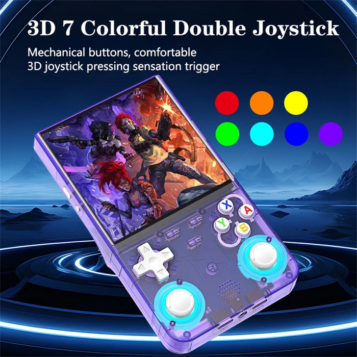 R36 Ultra 128GB Retro 5.1 Inch HD Screen Handheld Gaming Console Multi Emulator Portable Game Machine - Purple - 3